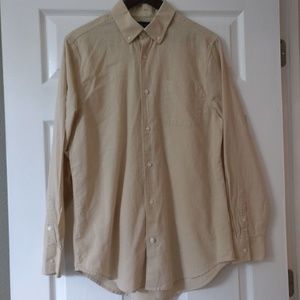 Collared Button-up Long Sleeve Shirt